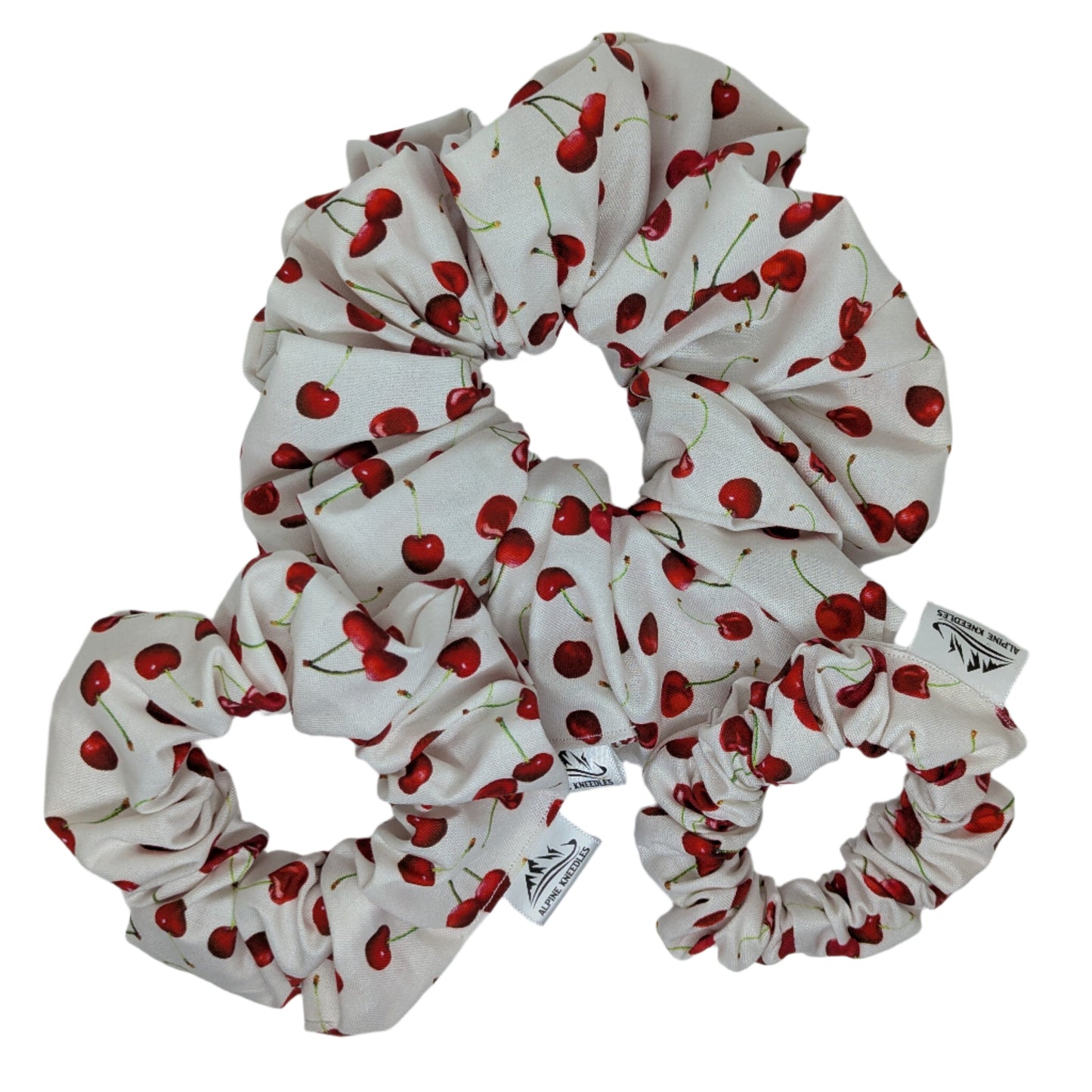 Cherry Bomb - Sapling Cotton Scrunchie - Alpine Kneedles