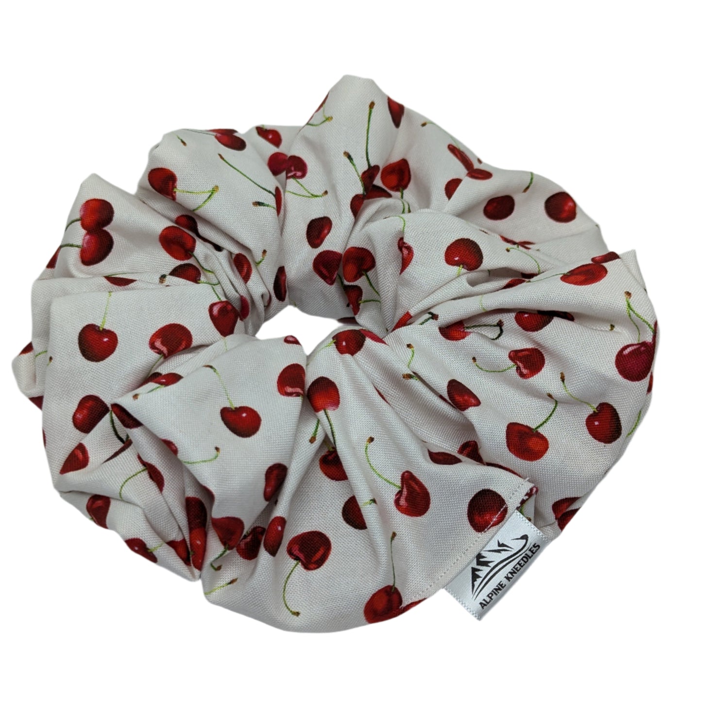 Cherry Bomb - Redwood Cotton Scrunchie - Alpine Kneedles