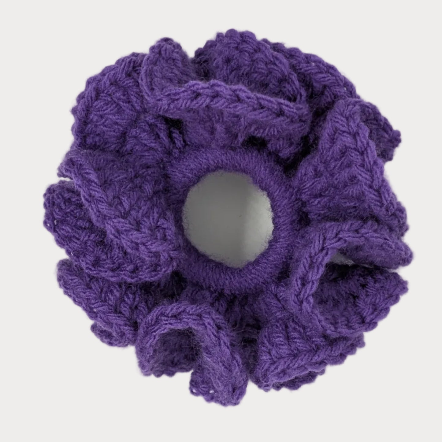 Purple Crochet Scrunchie