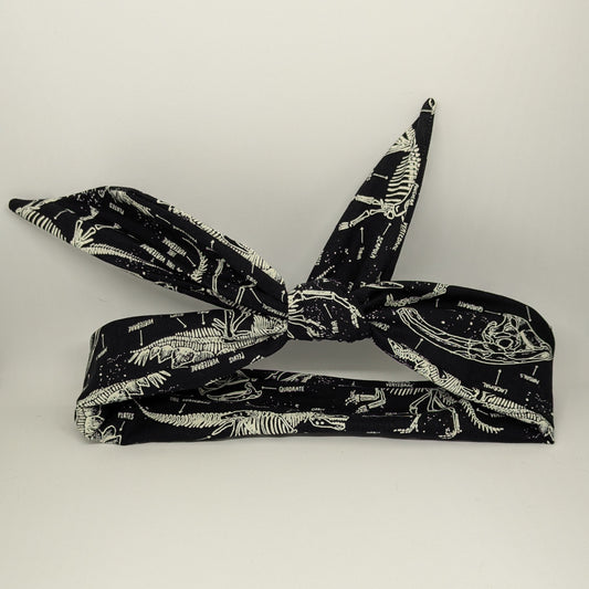 Fossil Retro Wire Headband | Glow-in-the-Dark Dinosaur Skeletons - Alpine Kneedles