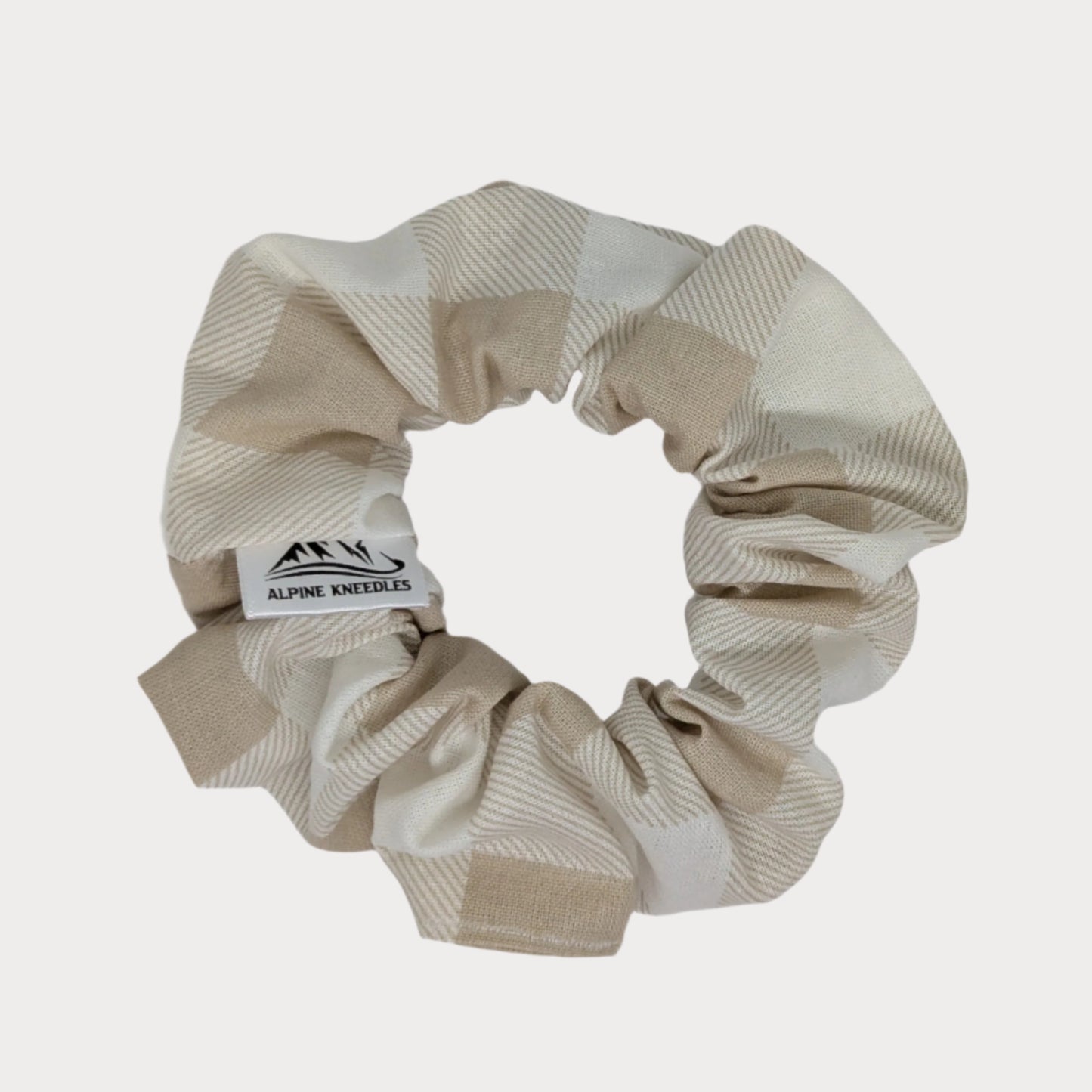 Marshmallow Flannel – Maple Size Cotton Scrunchie - Alpine Kneedles