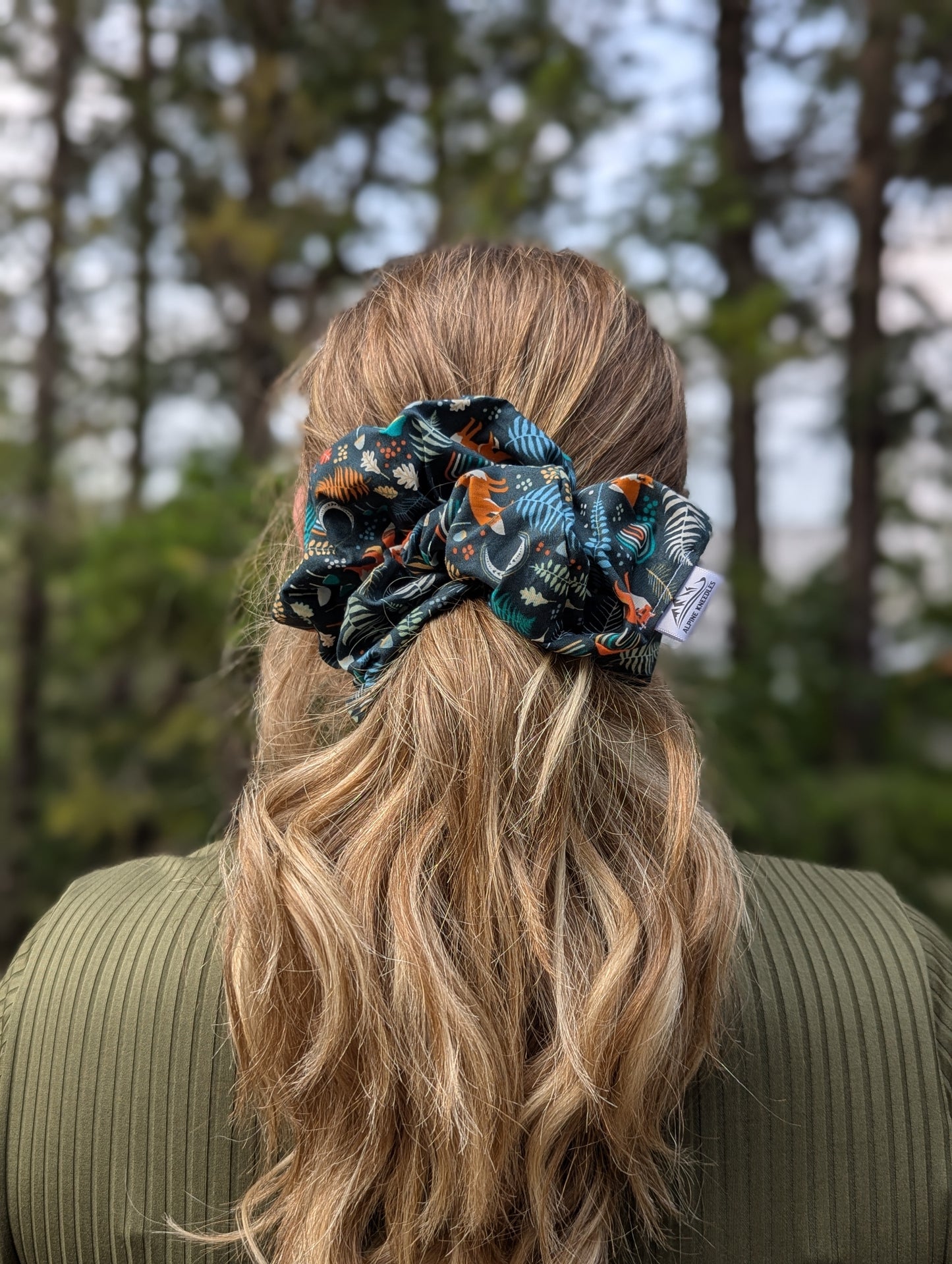 Mystic Night - Redwood Cotton Scrunchie - Alpine Kneedles