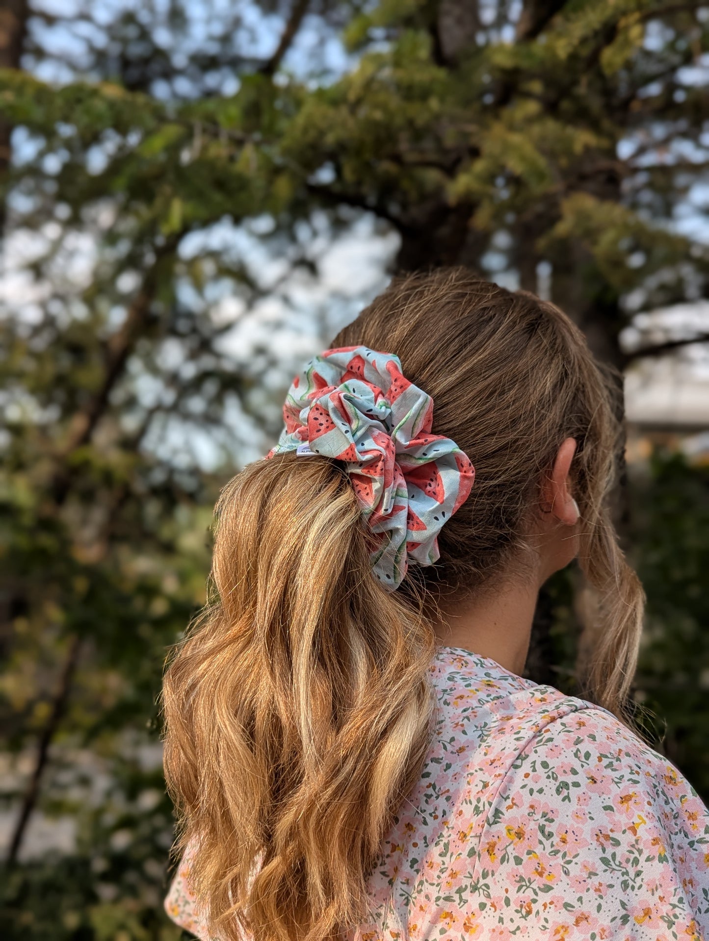 Squeeze The Day - Redwood Cotton Scrunchie - Alpine Kneedles