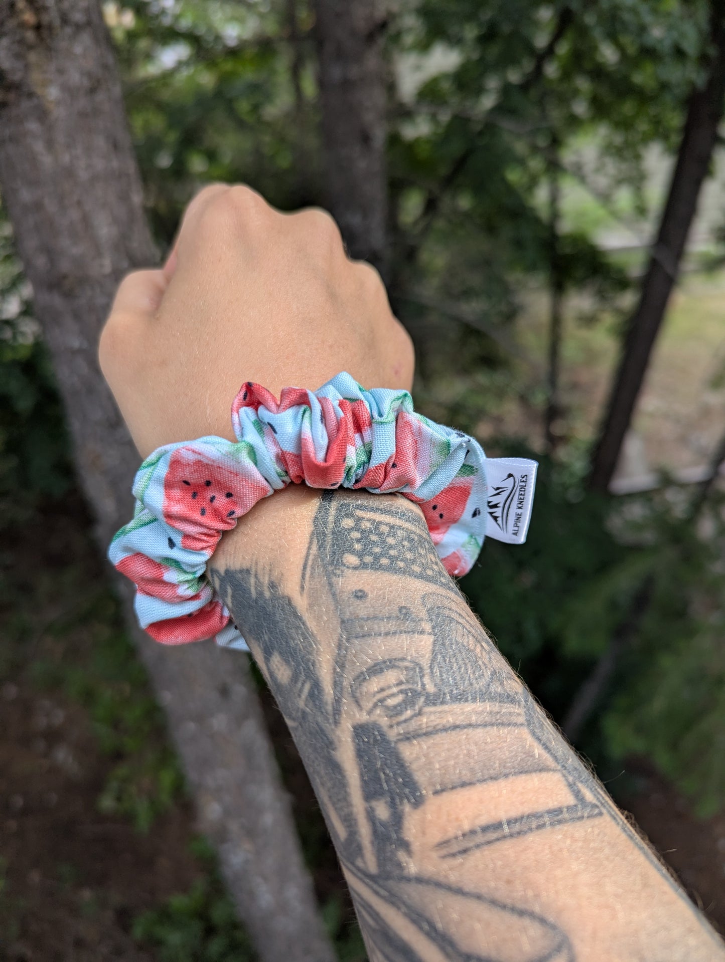 Squeeze The Day - Sapling Cotton Scrunchie - Alpine Kneedles