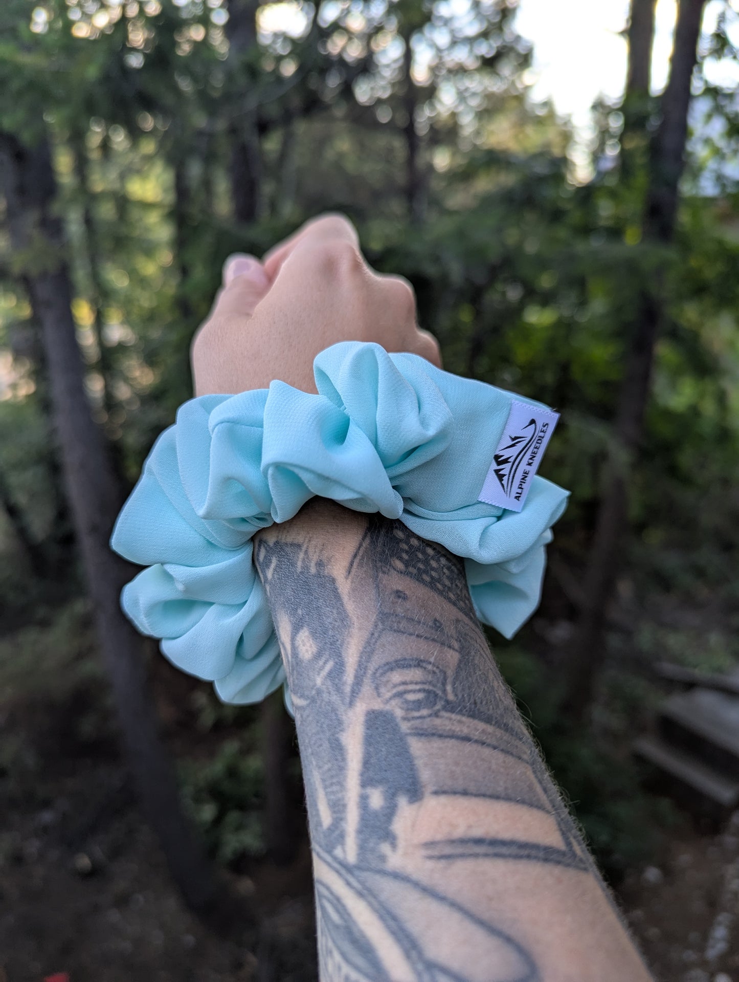 Tranquility - Maple Chiffon Scrunchie - Alpine Kneedles