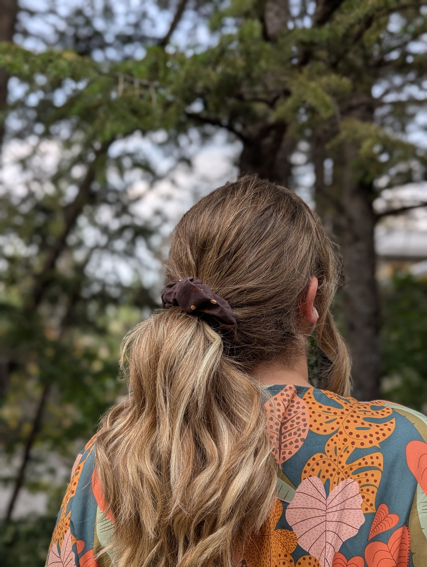 Autumn Roast – Maple Size Cotton Scrunchie - Alpine Kneedles