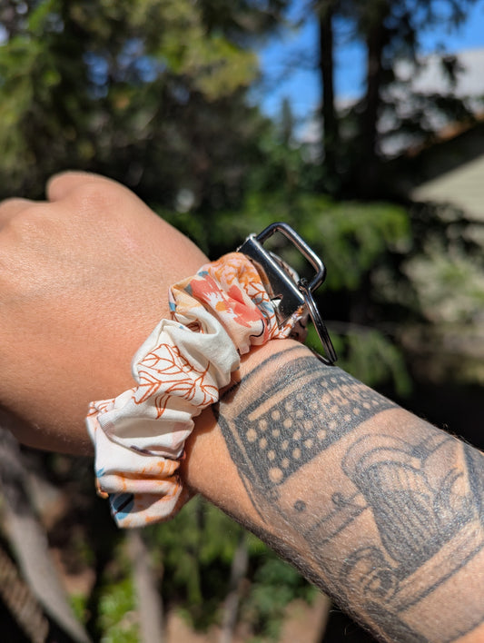Flora – Cotton Scrunchie Keychain Wristlet - Alpine Kneedles