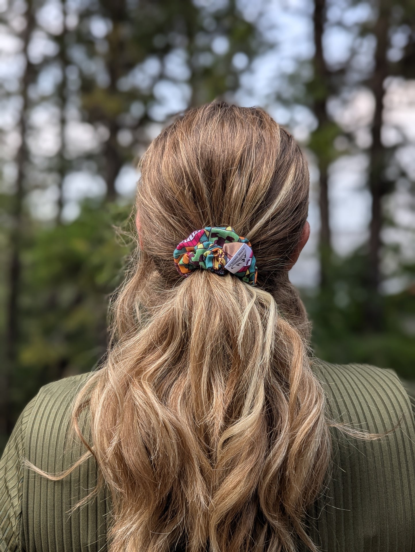 Pixel Grove - Sapling Cotton Scrunchie - Alpine Kneedles