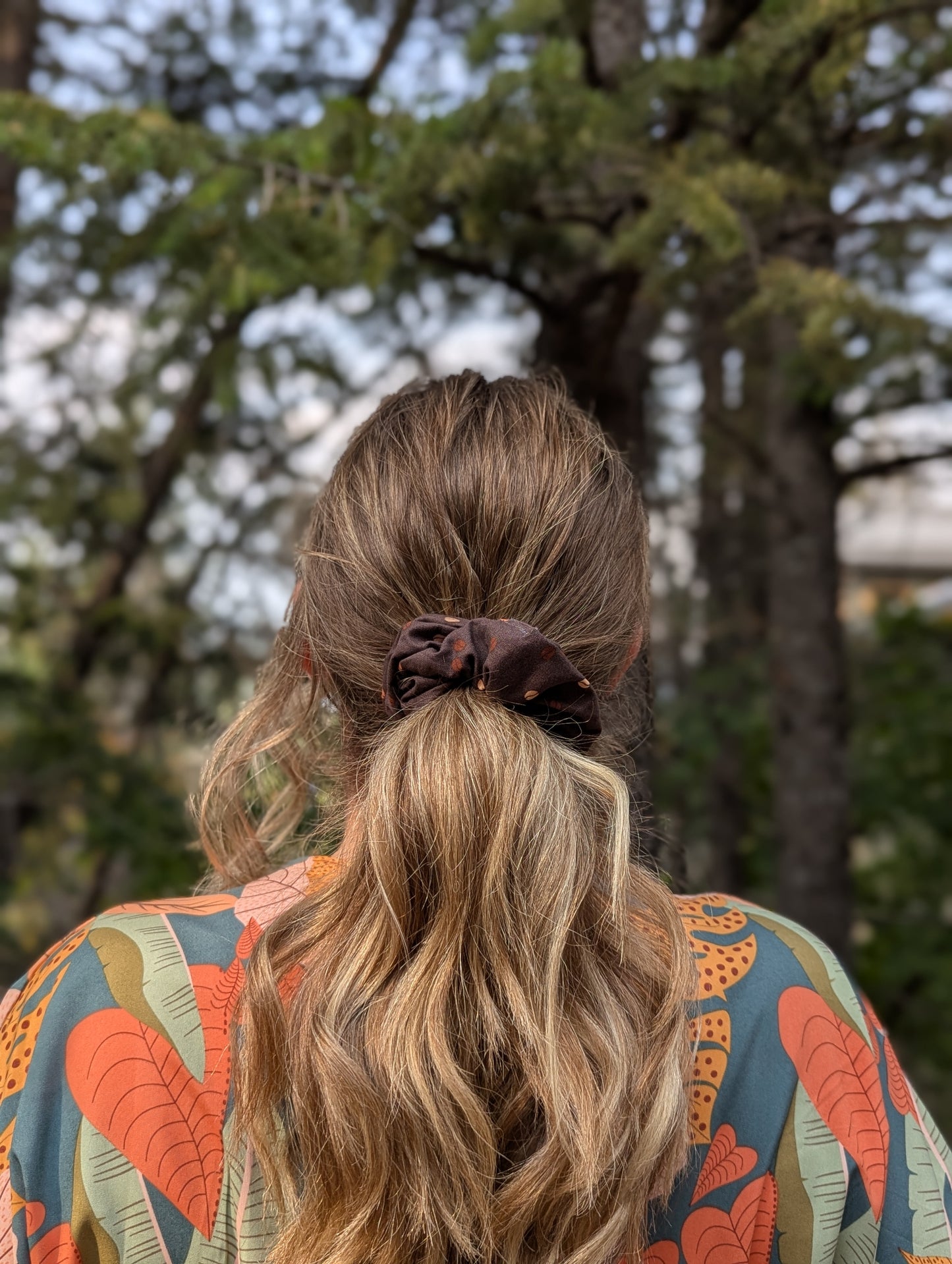 Autumn Roast – Maple Size Cotton Scrunchie - Alpine Kneedles