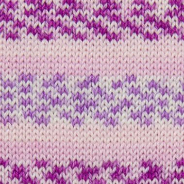 Striped and pattern in pink white purple sock yarn