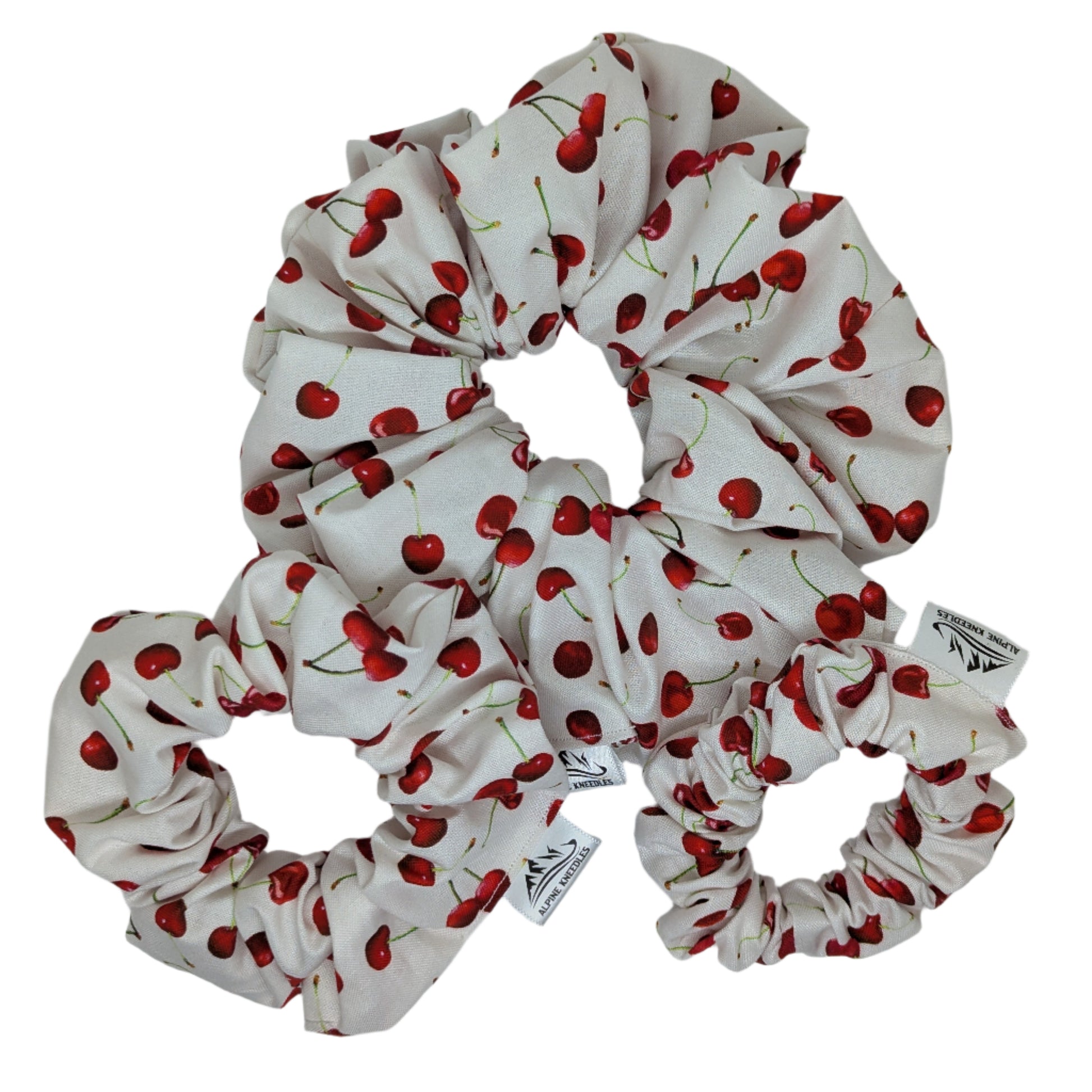 Cherry Bomb - Sapling Cotton Scrunchie - Alpine Kneedles