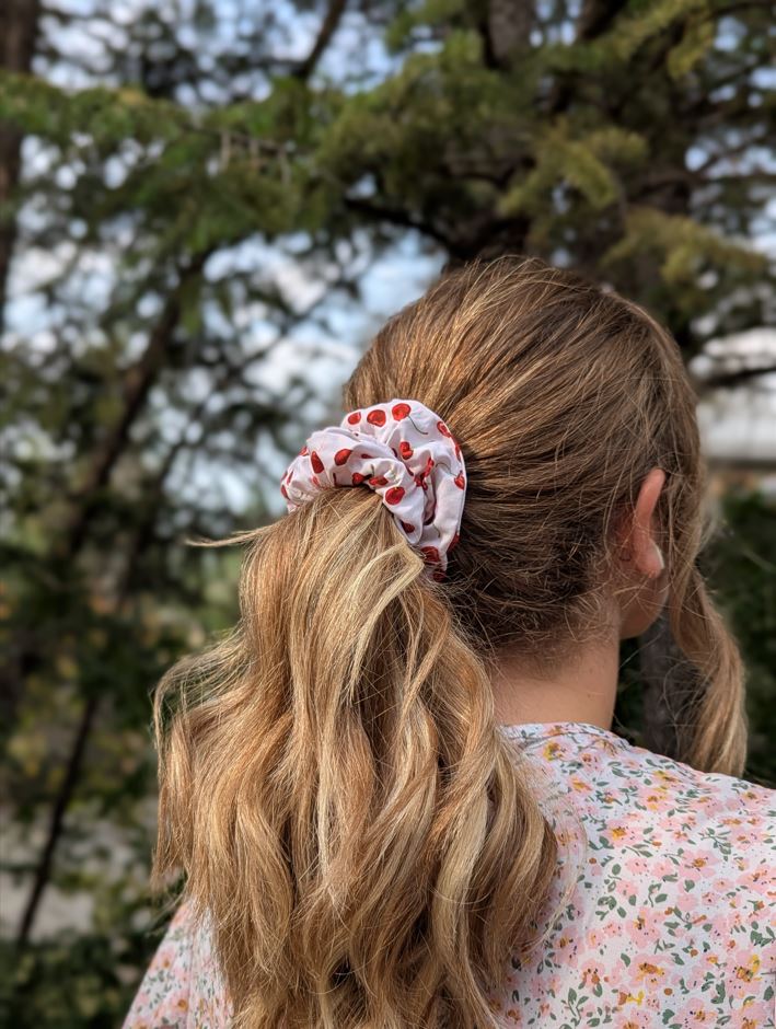 Cherry Bomb - Maple Cotton Scrunchie