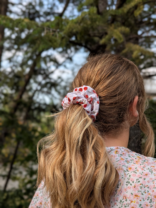 Cherry Bomb - Maple Cotton Scrunchie - Alpine Kneedles