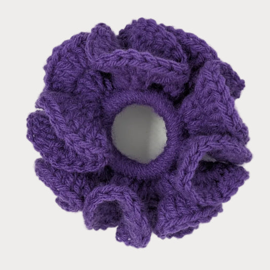 Purple Crochet Scrunchie