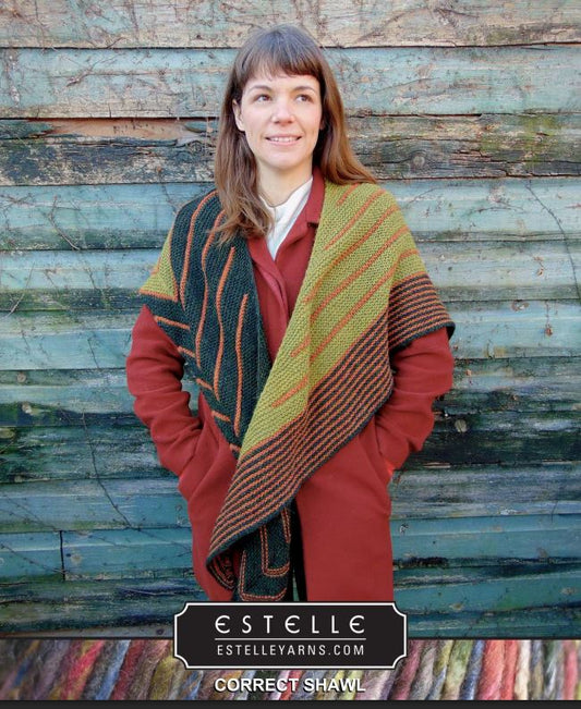 Correct Shawl Free Pattern - Estelle Alpaca Merino DK - Alpine Kneedles