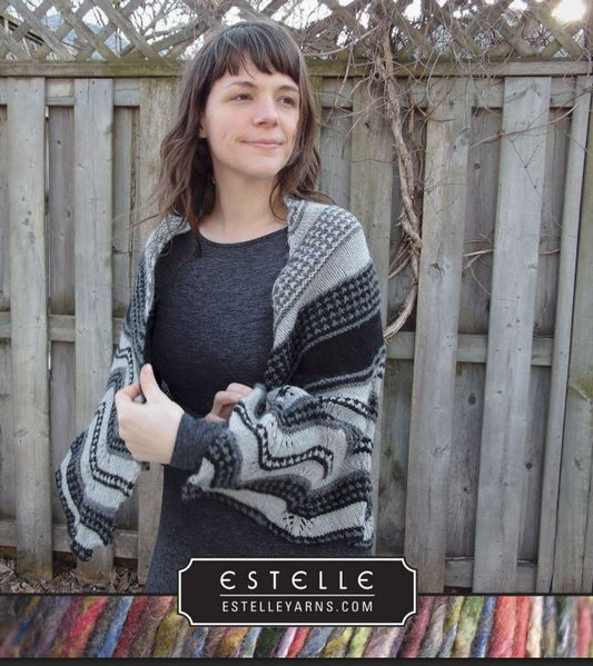 Lace Shawl with Short Row Ripples Free Pattern - Estelle Alpaca Merino DK - Alpine Kneedles