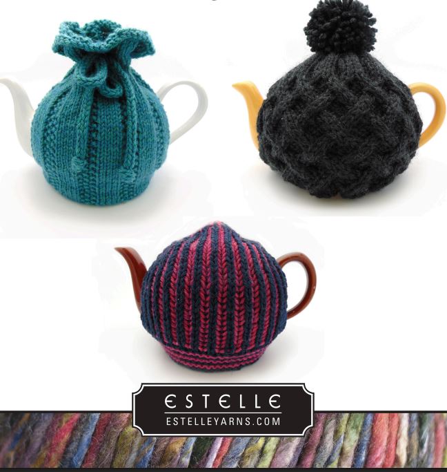 Seeded Columns Tea Cozy Free Pattern - Estelle Worsted - Alpine Kneedles