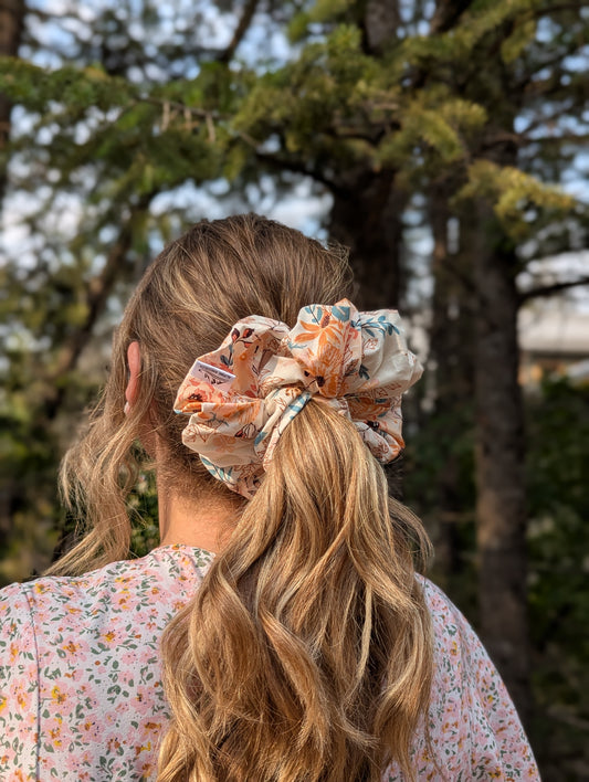 Flora - Redwood Cotton Scrunchie - Alpine Kneedles