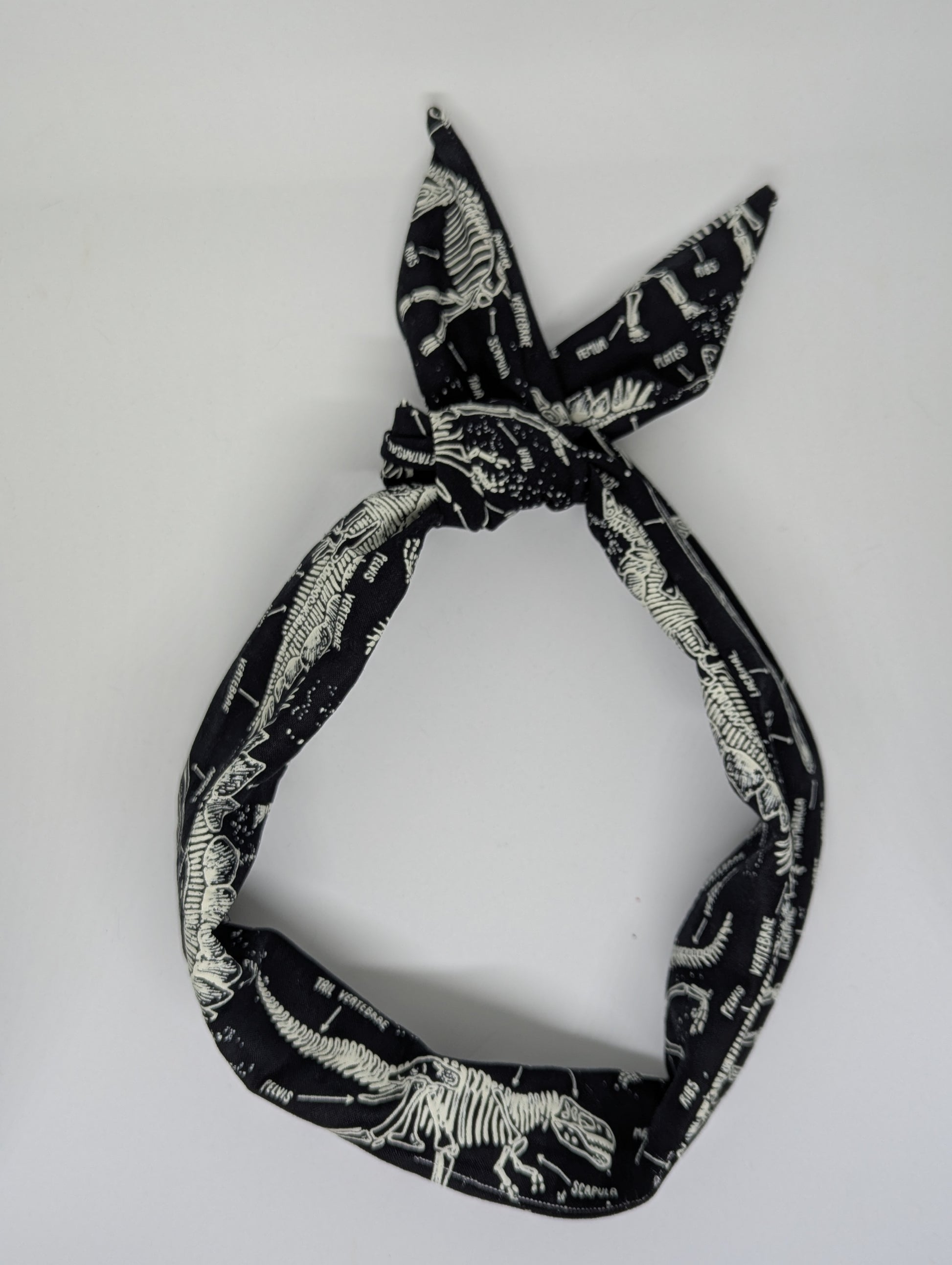 Fossil Retro Wire Headband | Glow-in-the-Dark Dinosaur Skeletons - Alpine Kneedles