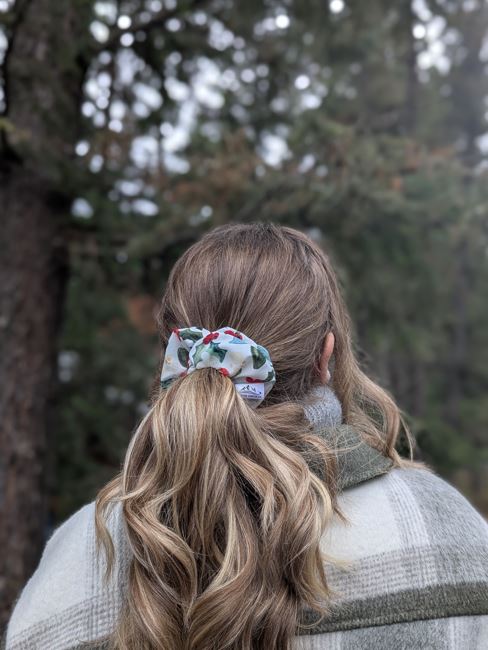 Holly Jolly - Maple Poly Crepe de Chine Scrunchie - Alpine Kneedles