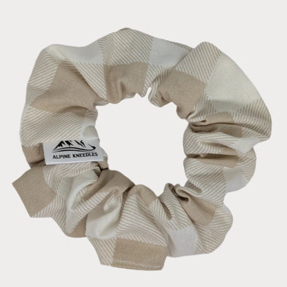 Marshmallow Flannel – Maple Size Cotton Scrunchie - Alpine Kneedles