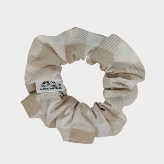 Marshmallow Flannel – Maple Size Cotton Scrunchie - Alpine Kneedles