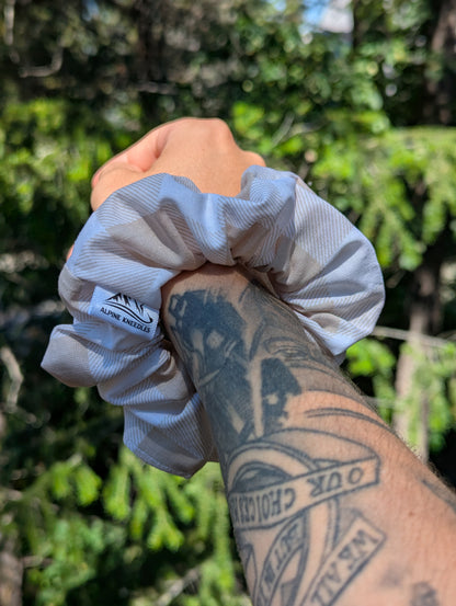 Marshmallow Flannel – Maple Size Cotton Scrunchie - Alpine Kneedles