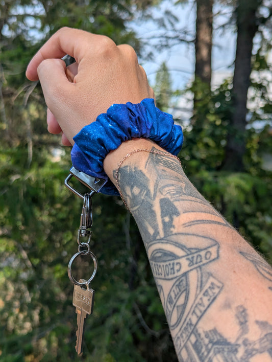 Milky Way – Cotton Scrunchie Keychain Wristlet - Alpine Kneedles