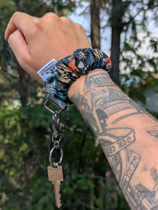 Mystic Night – Cotton Scrunchie Keychain Wristlet - Alpine Kneedles
