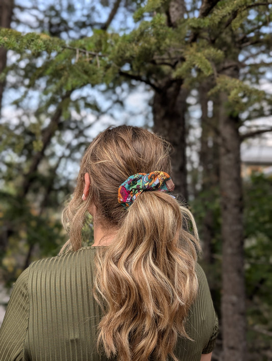 Pixel Grove - Maple Cotton Scrunchie - Alpine Kneedles