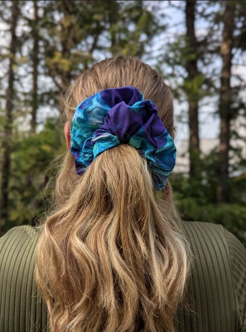Pool Party - Redwood Cotton Scrunchie