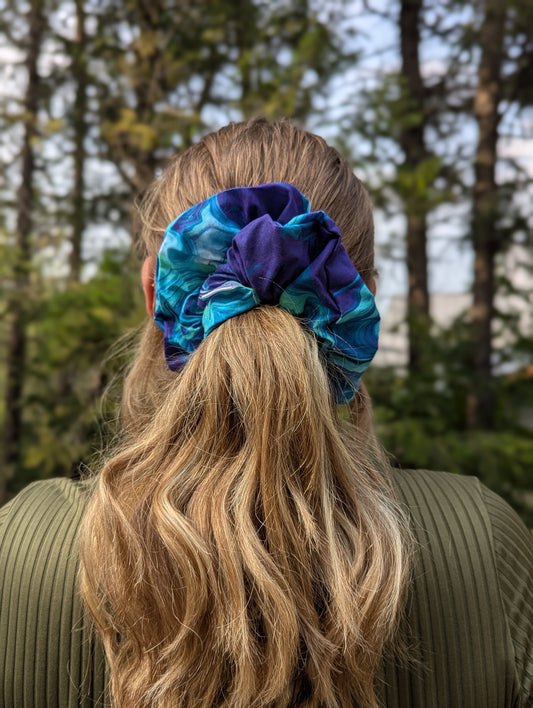 Pool Party - Redwood Cotton Scrunchie - Alpine Kneedles