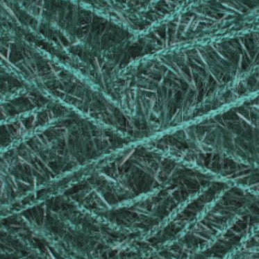 Close-up of green yarn strands