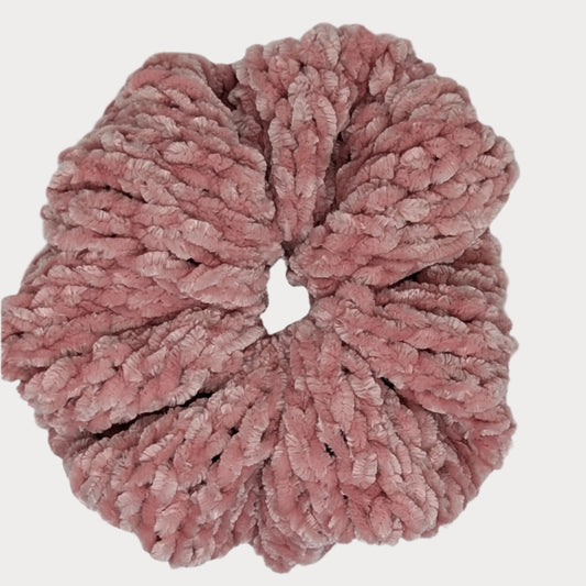 Rosé Dreams - Velvet Knit Scrunchie - Alpine Kneedles