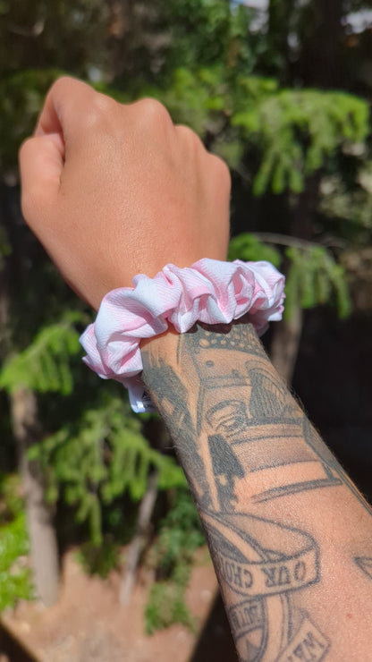 On Wednesdays – Cotton Scrunchie Keychain Wristlet