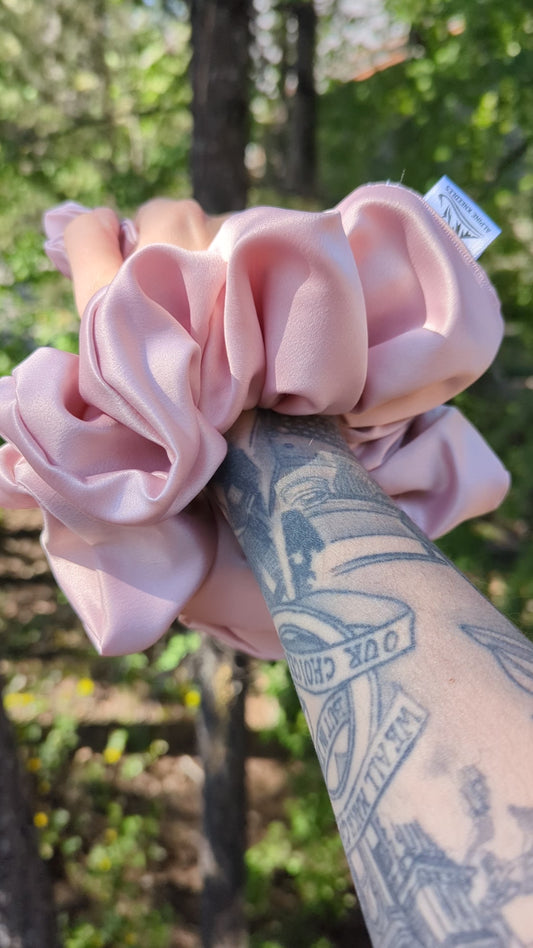 Pink Lily - Redwood Satin Scrunchie