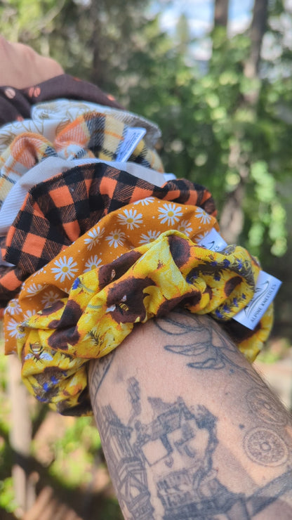 Autumn Roast  – Maple Size Cotton Scrunchie