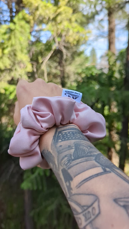 Pink Lily - Maple Satin Scrunchie