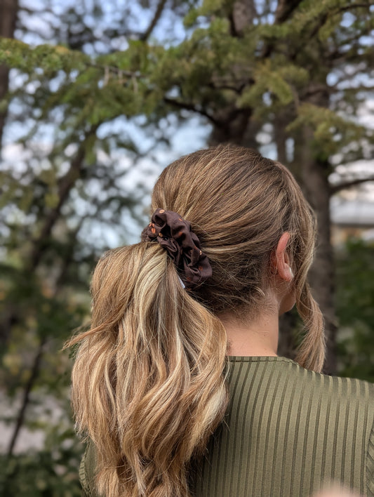 Autumn Roast  – Maple Size Cotton Scrunchie - Alpine Kneedles