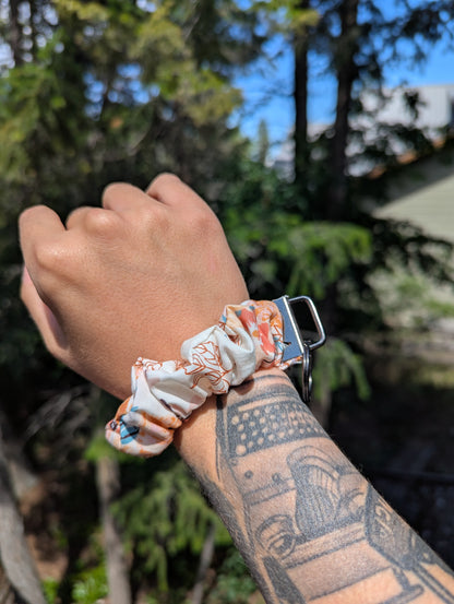 Flora – Cotton Scrunchie Keychain Wristlet - Alpine Kneedles